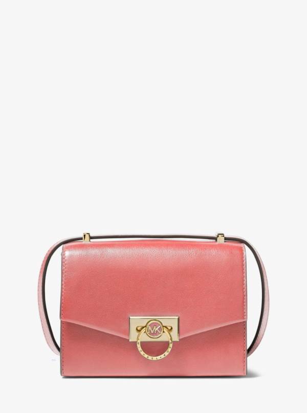 Damske Spojková Taška Michael Kors Hendrix Extra-Small Leather Ruzove - Kabelky Michael Kors Levně | FELYR-6109